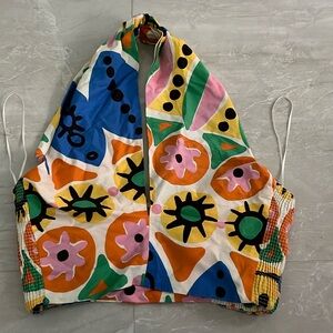 Colorful, beautiful, bright halter top